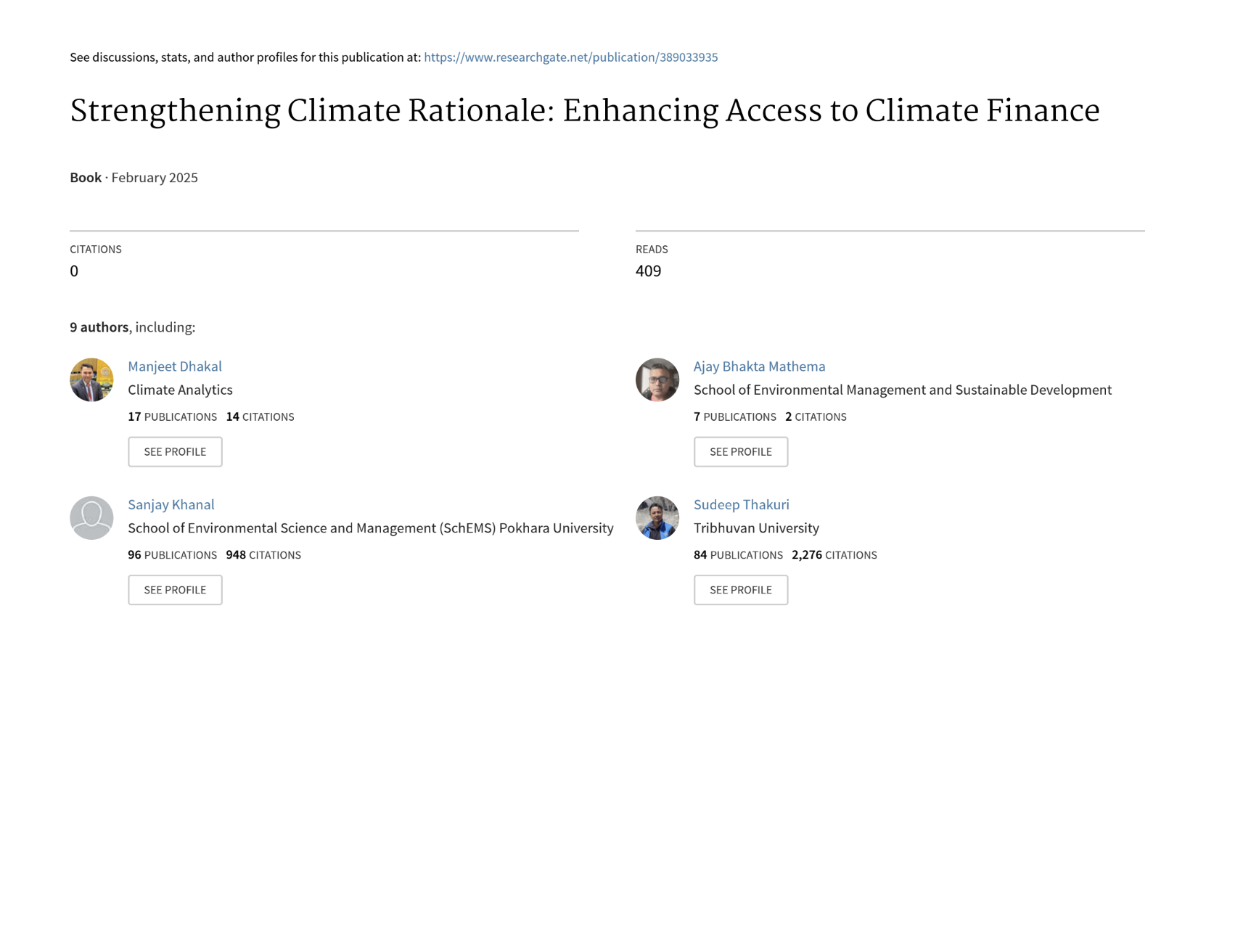 Strengthening Climate Rationale: Enhancing Access to Climate Finance [2025]